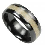 Black & Light Brown Ceramic Ring
